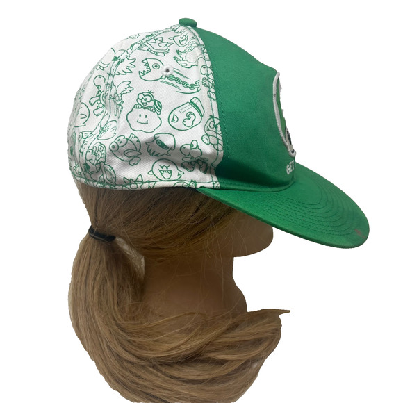 Nintendo Get A Life Green Trucker Hat Mens L 1-Up Mushroom Snapback - Picture 9 of 13